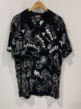 Naruto Graphic Short Sleeve Button-Down Shirt